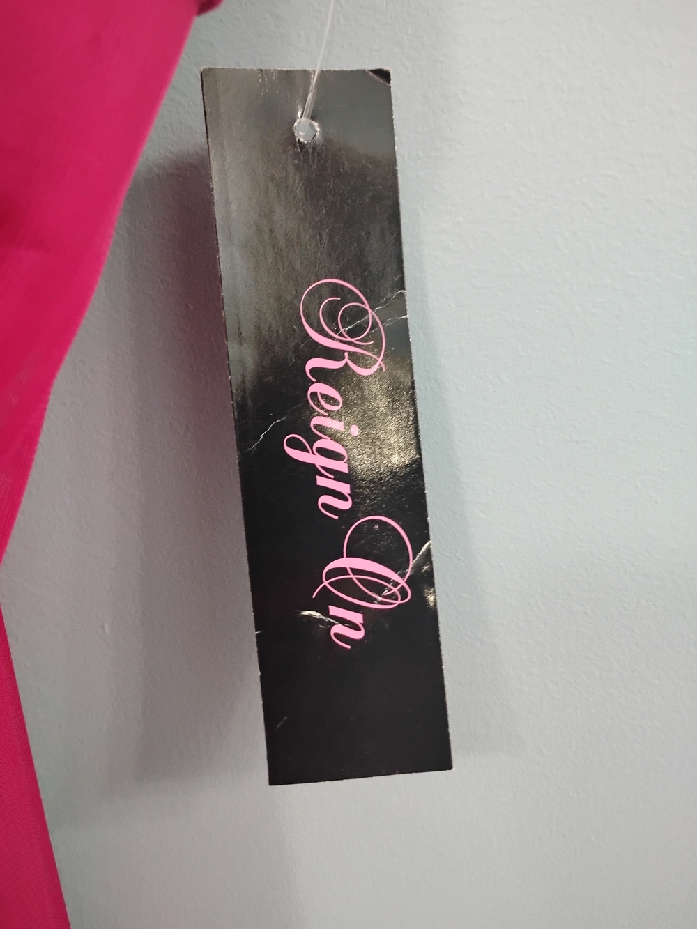 NWT Reign On Dark Pink Beaded Spaghetti-Strap Prom Dress Size 9/10 - Picture 2 of 7